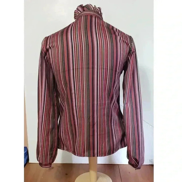 Vintage Sunny South button up blouse 1970s womens size 10 polyester SUPERFLY - Picture 3 of 6